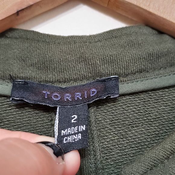 torrid Jackets & Coats Torrid Green Military Inspired Full Zip
